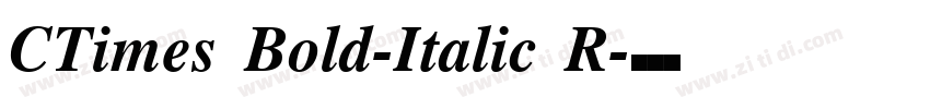 CTimes Bold-Italic R字体转换